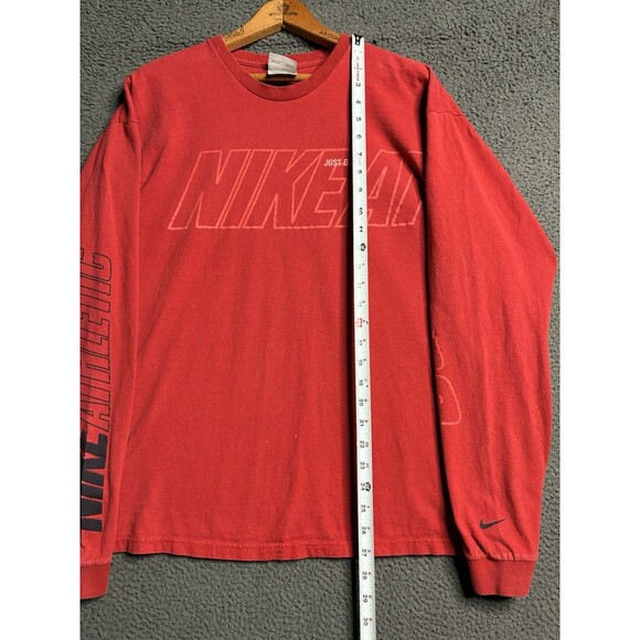 Vintage Y2K Nike Spell Out Size Large Long Sleeve T-Shirt Men’s Swoosh - Picture 13 of 14